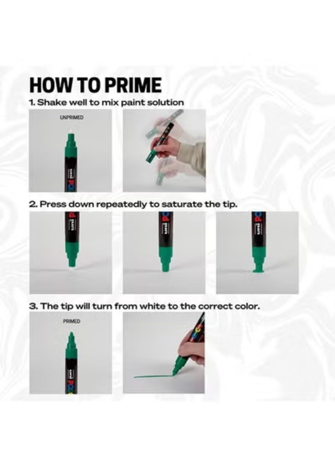 بوسكا 15 علامة طلاء بوسكا، علامات بوسكا عريضة15 Posca Paint Markers, 8K Broad Posca Markers with Broad Chisel Tips, Set of Acrylic Paint Pens for Art Supplies, Fabric Paint, Fabric Markers, Paint Pen, Art Markers 8K مع أطراف إزميل عريضة، مجموعة من أقلام طلاء الأكريليك للوازم الفنية، طلاء القماش، علامات النسيج، قلم الطلاء، علامات فنية - Image 3
